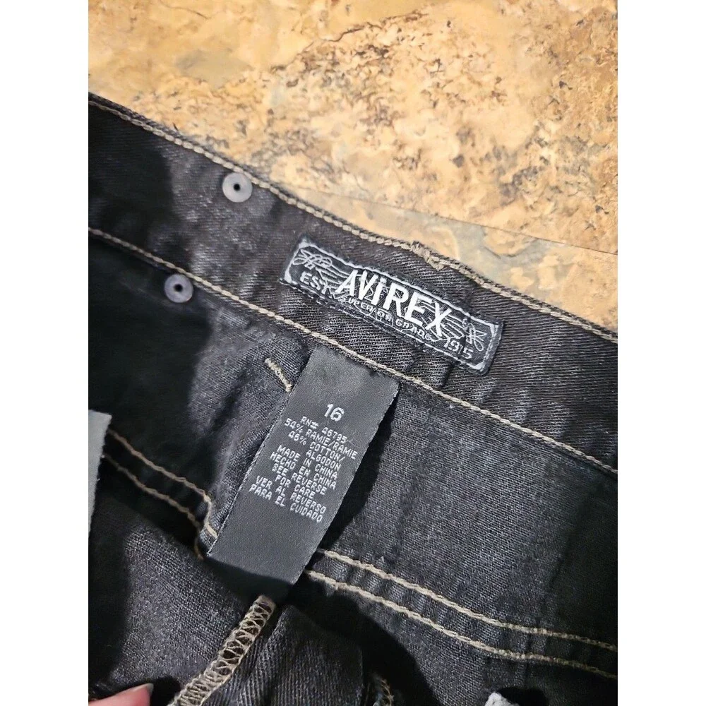 Vintage Y2K Avirex Wide Leg jeans teens 16 Southpole Vibe‎ 30x30.5 Baggy (A254)